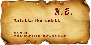 Maletta Bernadett névjegykártya