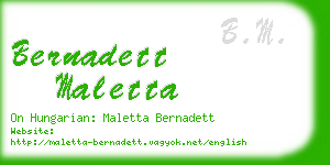 bernadett maletta business card